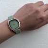 ساعت مچی دخترانه دفرمه بند سیلیکونی سبز ماچا W109