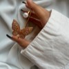 دستبند زنانه طرح پروانه و مروارید کد B133