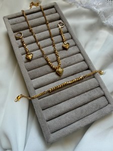 سرویس زنانه برنجی طرح قلب کد S130