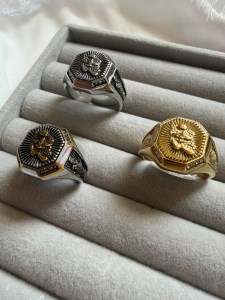انگشتر مردانه استیل طرح فروهر کد R129
