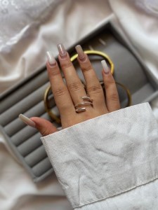 انگشتر زنانه آبکاری نقره کد R133