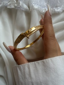 بنگل زنانه طرح کارتیر پیچ کد B149