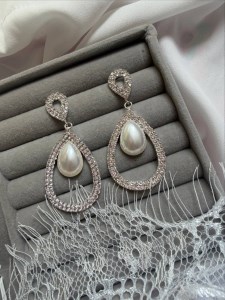 گوشواره جواهری کد E155