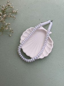 گردنبند طرح مروارید شکوفه ای کد N107