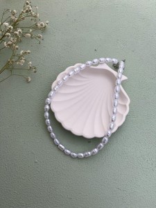 گردنبند طرح مرواریدی موج دار کد N108