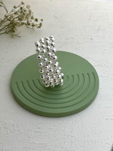 دستنبد مرواریدی نقره ای کد B110